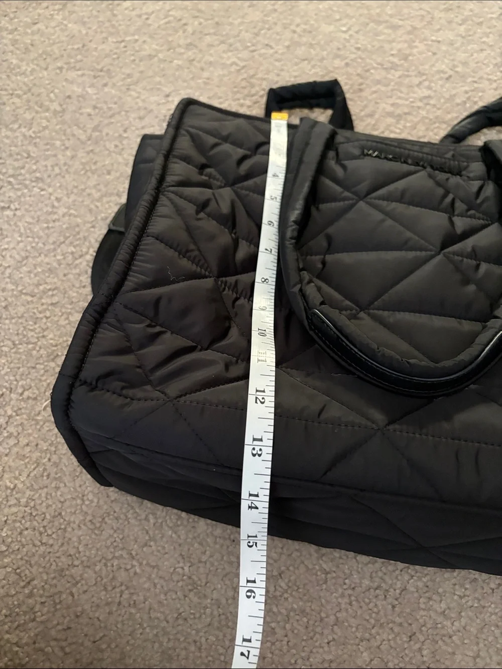 Marc New York Quilted Black Laptop Tote